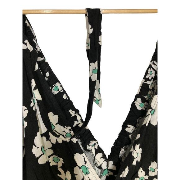 Topshop Romper Elasticated Channel Long Sleeve Tie Keyhole Back Multi Floral 12 - Picture 8 of 12